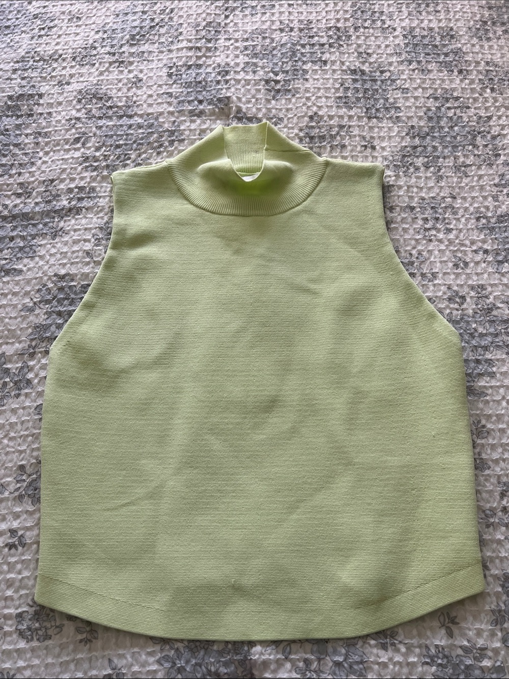 House of Harlow 1960 Sleeveless Mock Neck Tank in Pale Green